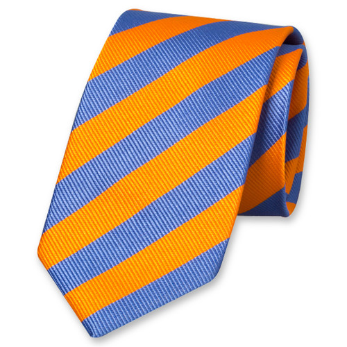 bezorgdheid ik heb het gevonden hoog Gestreepte stropdas in oranje en blauw