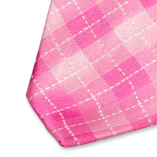 Ruiten stropdas roze (2)