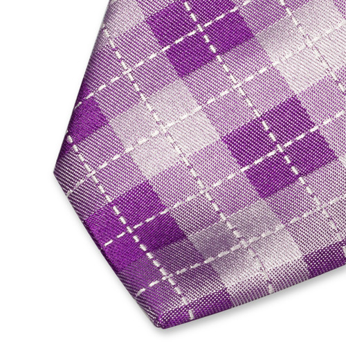 Ruiten stropdas paars (2)