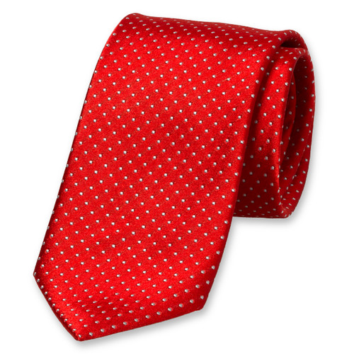 Rode stippen stropdas (1)