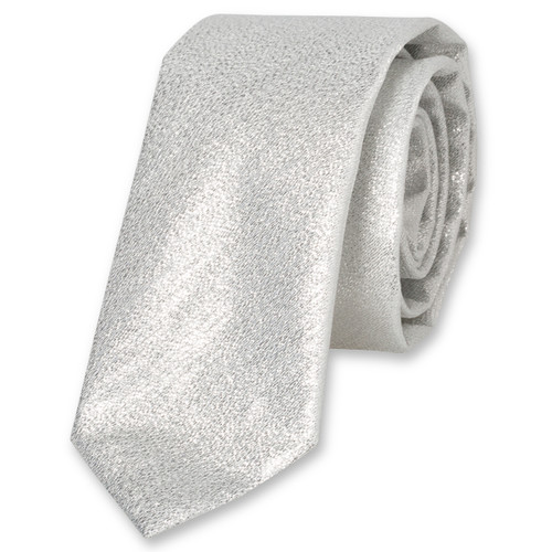 Zilveren glitter stropdas (1)