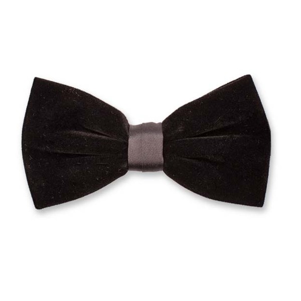 Fluweel strikje zwart (1)