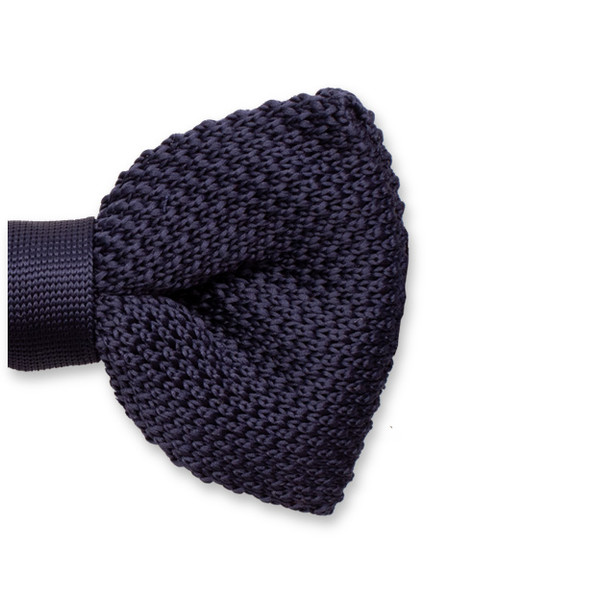 Gebreide Donkerblauw Vlinderstrik (2)