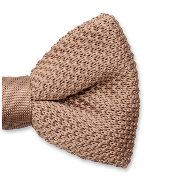 Gebreide Beige Vlinderstrik (2)