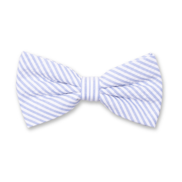 Seersucker Vlinderstrik - Lichtblauw (1)