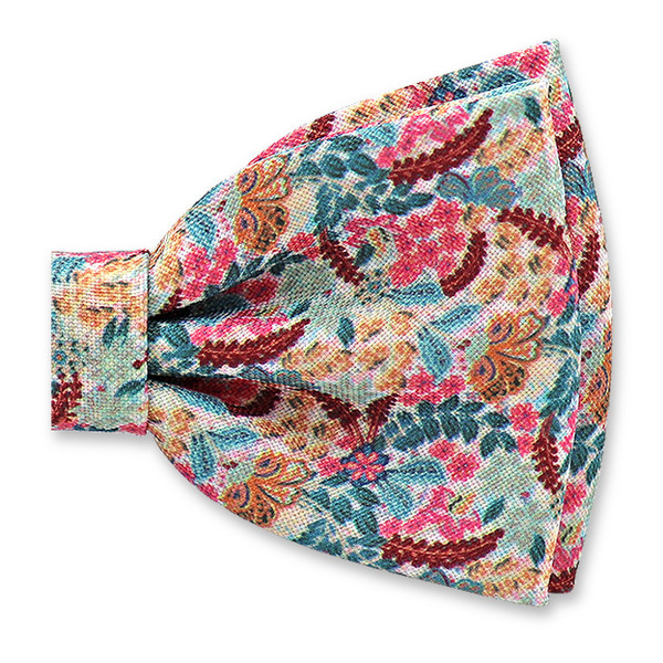 Multicolor Bloemen Vlinderstrik (2)