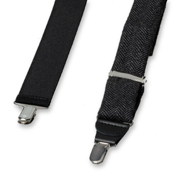 Grijs - Zwarte Wollen Bretels (3)