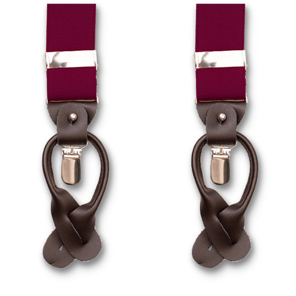 Luxe wijnrode bretels (1)