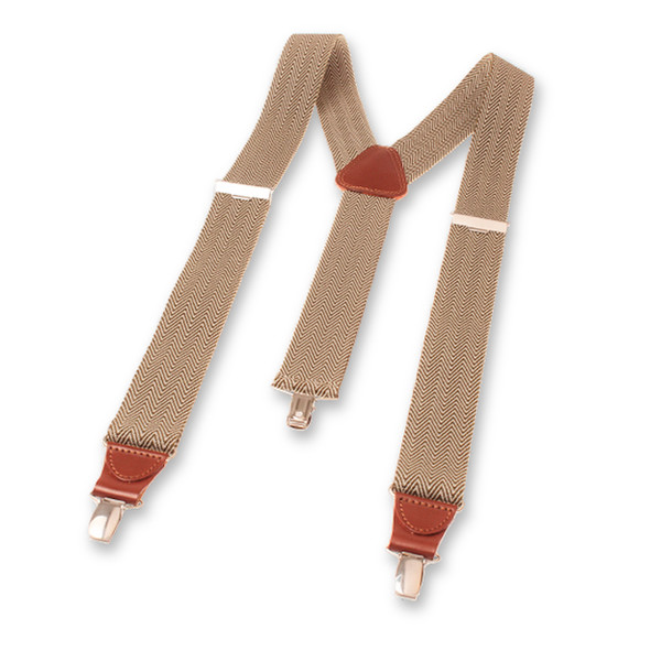 XIV Bretels - Herringbone Olijfgroen (2)