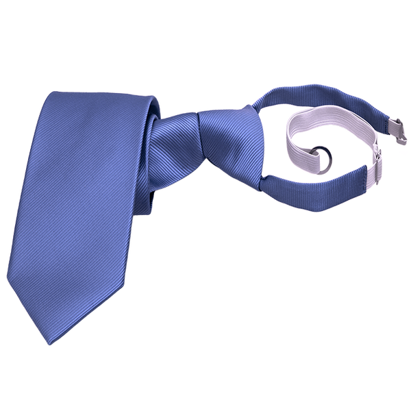 Veiligheidsstropdas Blauw - Ribstructuur (3)