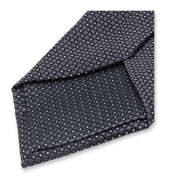 Stropdas Antraciet - Donkerblauw Patroon (3)