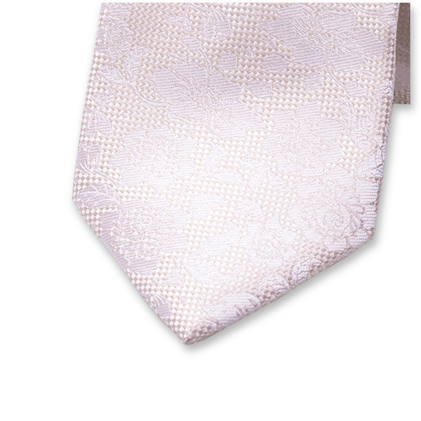 Witte Stropdas Kant Patroon Jacquard (2)