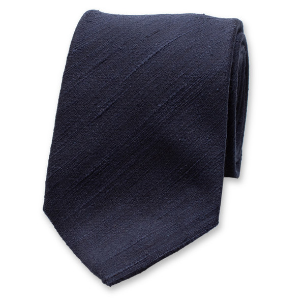 Donkerblauwe Stropdas - Italiaans Zijde (1)
