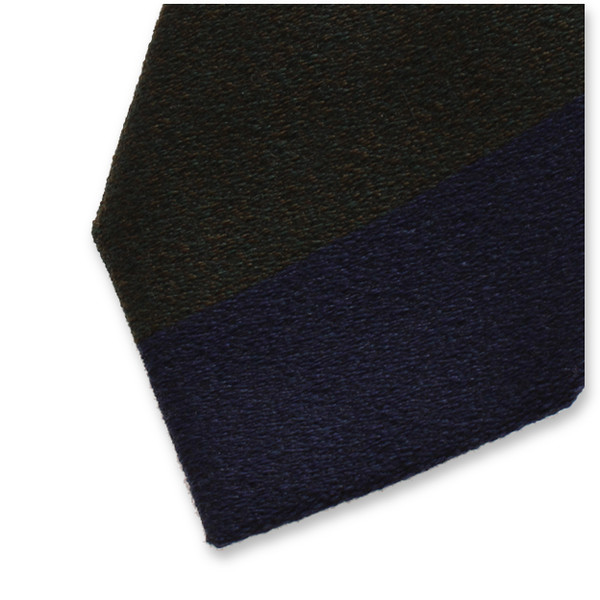 Blokstreep Stropdas Donkerblauw - Groen - Grijs (3)