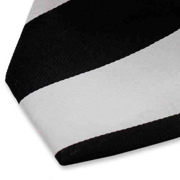 Gestreepte stropdas zwart/grijs (2)