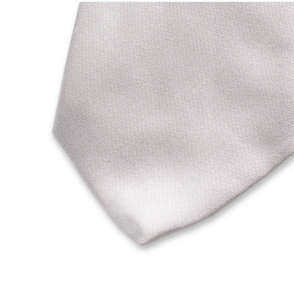 Zilvergrijze Stropdas - Italiaans Satijnzijde (2)