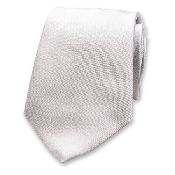 Zilvergrijze Stropdas - Italiaans Satijnzijde (1)