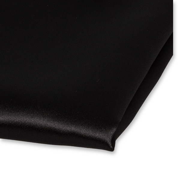Zwart pochet polyester satijn (2)
