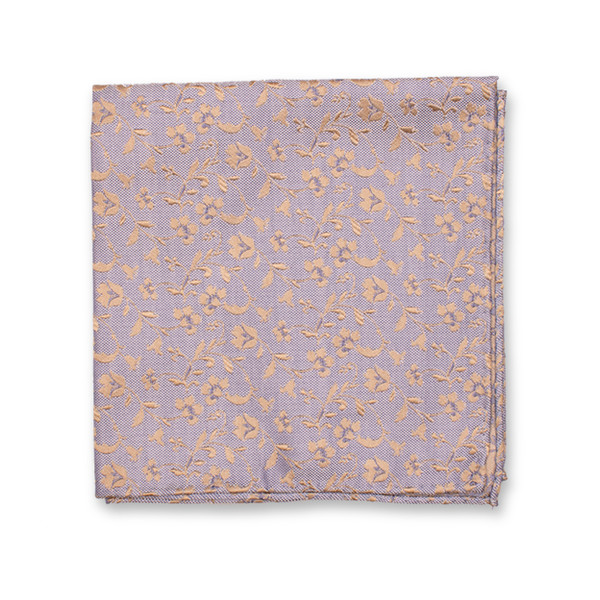 Lichtblauwe Luxe Pochet - Beige Bloemen (1)