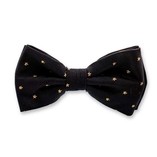 Zwart - Goud Sterren Vlinderstrik - Thumbnail 1