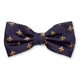 Donkerblauwe Luxe Strik - Fleur de Lys - Thumbnail 1