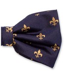 Donkerblauwe Luxe Strik - Fleur de Lys - Thumbnail 2