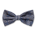Donkerblauwe Luxe Strik - Beige Paisley - Thumbnail 1