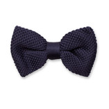 Gebreide Donkerblauw Vlinderstrik - Thumbnail 1