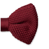 Gebreide Bordeauxrode Vlinderstrik - Thumbnail 2