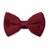 Gebreide Bordeauxrode Vlinderstrik - Thumbnail 1