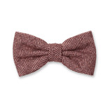 Rode Herringbone Vlinderstrik - Wol - Thumbnail 1