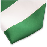 Breed gestreepte stropdas Groen/Wit - Thumbnail 2