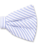 Seersucker Vlinderstrik - Lichtblauw - Thumbnail 2