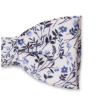 Kinder Vlinderstrik Blauw-Wit Gebloemd - Thumbnail 2