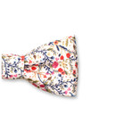 Kinder Vlinderstrik Groen-Rood Gebloemd - Thumbnail 2