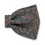 Donkergroene Paisley Vlinderstrik - Thumbnail 2