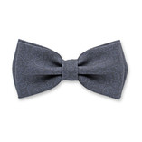 Donkerblauwe Paisley Vlinderstrik - Thumbnail 1