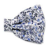 Blauw-Wit Bloemen Vlinderstrik - Thumbnail 2