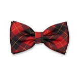 Kerst Vlinderstrik Rood Geruit - Thumbnail 1