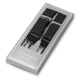 Grijs - Zwarte Wollen Bretels - Thumbnail 1