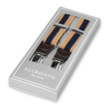 Gestreepte bretels beige/navy   - Thumbnail 1