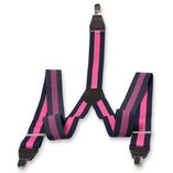 Gestreepte bretels navy/roze - Thumbnail 2