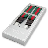 Gestreepte bretels donkergroen  - Thumbnail 1