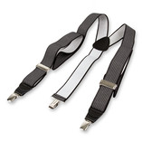 Gestreepte bretels zwart/grijs - Thumbnail 2