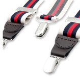 Gestreepte bretels ecru - donkerblauw  - Thumbnail 2