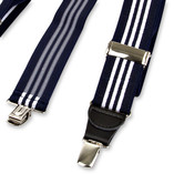 Gestreepte bretels navy/ wit - Thumbnail 3