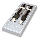 Gestreepte bretels grijs/ zwart - Thumbnail 1