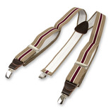 Gestreepte bretels beige/bordeaux - Thumbnail 3