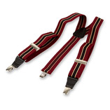 Gestreepte bretels bordeaux/bruin - Thumbnail 3