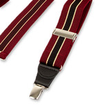 Gestreepte bretels bordeaux/bruin - Thumbnail 2